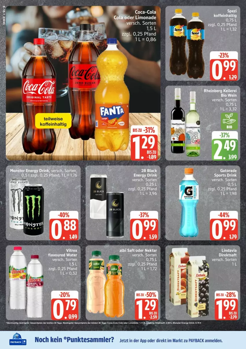 Aktueller Prospekt Edeka - Prospekte - von 29.09 bis 04.10.2025 - strona 18 - produkty: drink, eier, eis, limo, limonade, Nektar, saft, Spezi, Sport, tee, Ti