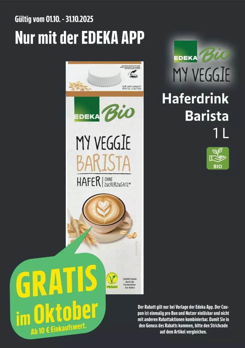 Aktueller Prospekt Edeka - Prospekte - von 29.09 bis 04.10.2025 - strona 26 - produkty: bio, deka, drink, hafer, Haferdrink, LG, Ti, veggie