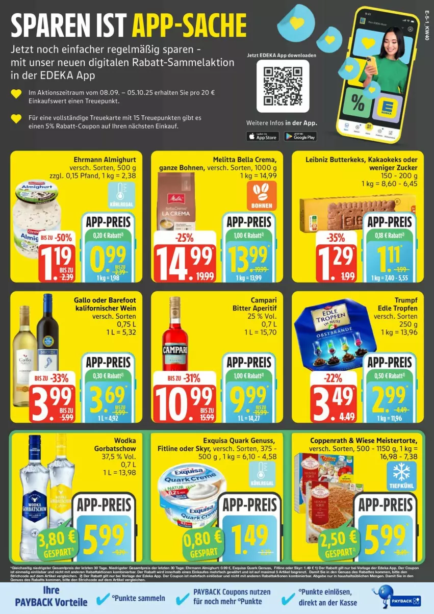 Aktueller Prospekt Edeka - Prospekte - von 29.09 bis 04.10.2025 - strona 5 - produkty: coupon, coupons, deka, eier, eis, ente, payback, rabatt-coupon, reis, Ti