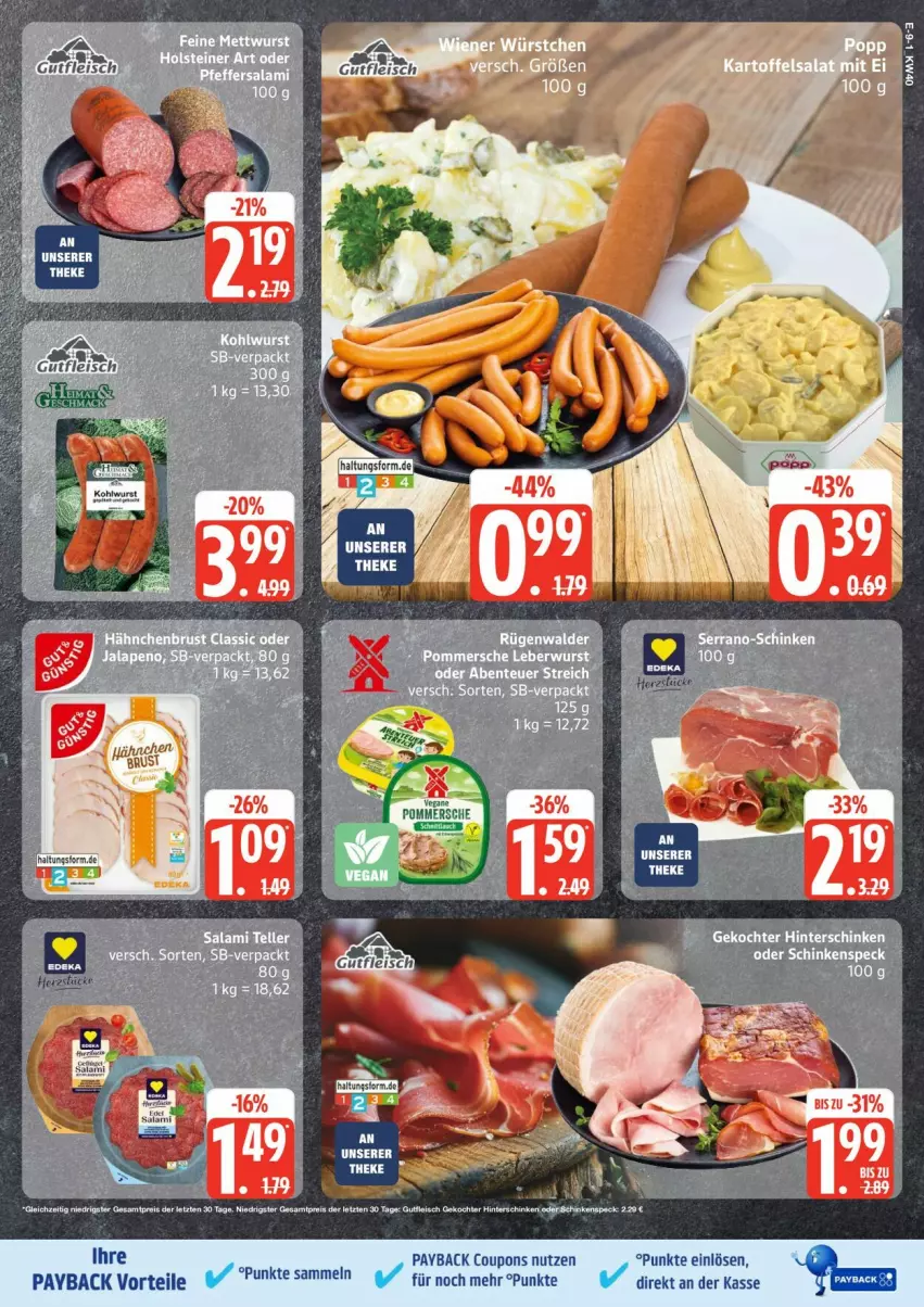 Aktueller Prospekt Edeka - Prospekte - von 29.09 bis 04.10.2025 - strona 9 - produkty: coupon, coupons, payback