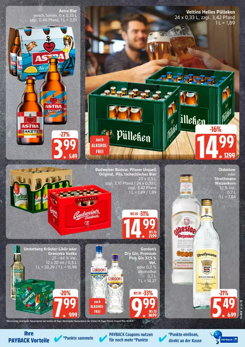 Aktueller Prospekt Edeka - Prospekte - von 06.04 bis 11.04.2026 - strona 17 - produkty: coupon, coupons, eis, korn, payback, pils, pilsner, reis, Ti, weizenkorn, ZTE