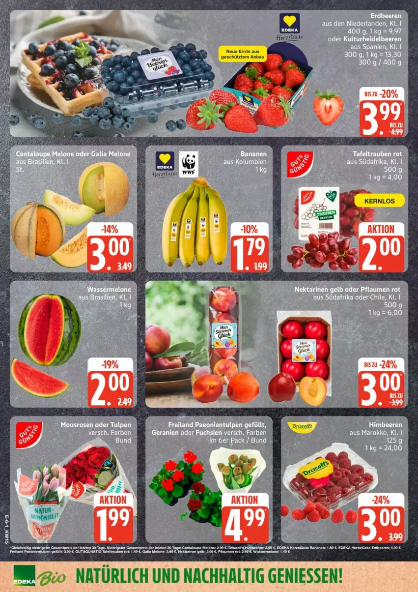 Aktueller Prospekt Edeka - Prospekte - von 06.04 bis 11.04.2026 - strona 6 - produkty: beere, beeren, eis, elle, heidelbeere, heidelbeeren, Nektar, nektarinen, pflaume, pflaumen, reis, rosen, tafeltrauben, Ti, trauben, ZTE