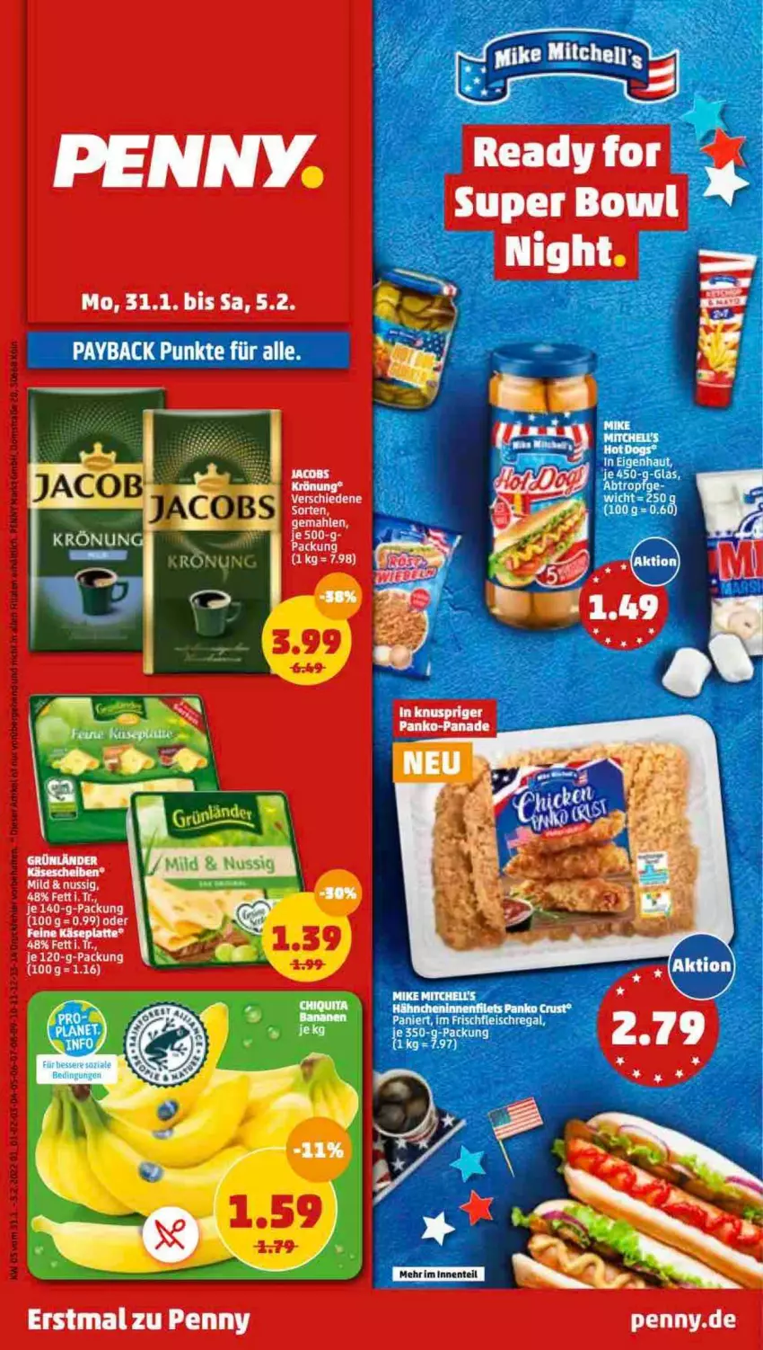 Aktueller Prospekt Penny - Prospekte - von 31.01 bis 05.02.2022 - strona 1 - produkty: filet, filets