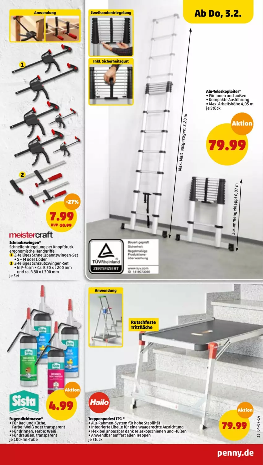 Aktueller Prospekt Penny - Prospekte - von 31.01 bis 05.02.2022 - strona 33 - produkty: aeg, Bad, elle, Fugendichtmasse, küche, Mode, riegel, Teleskop, Ti, Treppenpodest, Waage