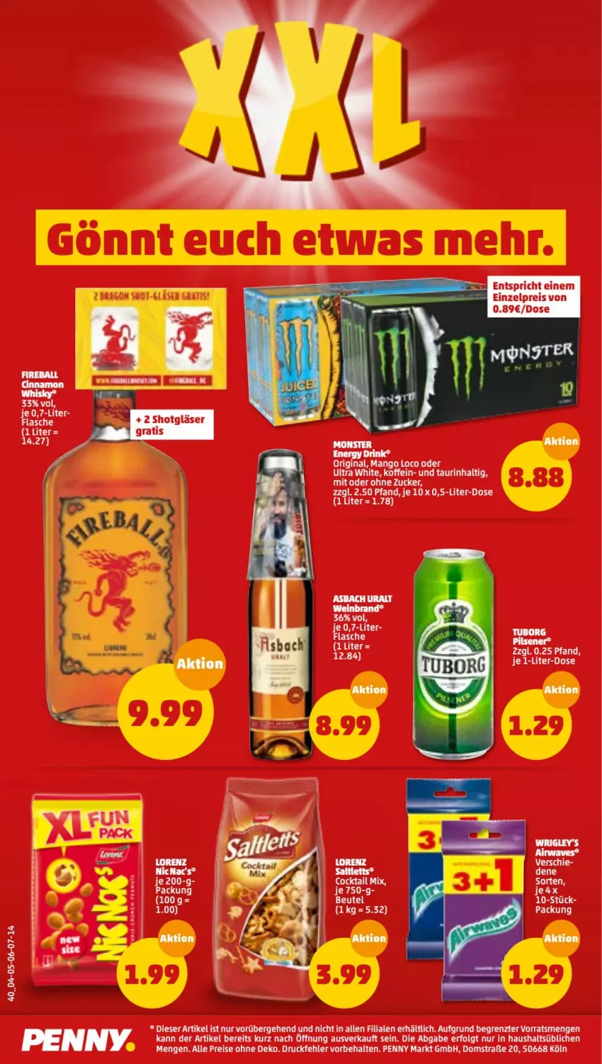 Aktueller Prospekt Penny - Prospekte - von 31.01 bis 05.02.2022 - strona 40 - produkty: ball, bett, cin, eis, Gläser, LG, mango, reis, tee, Ti, whisky, ZTE, zucker