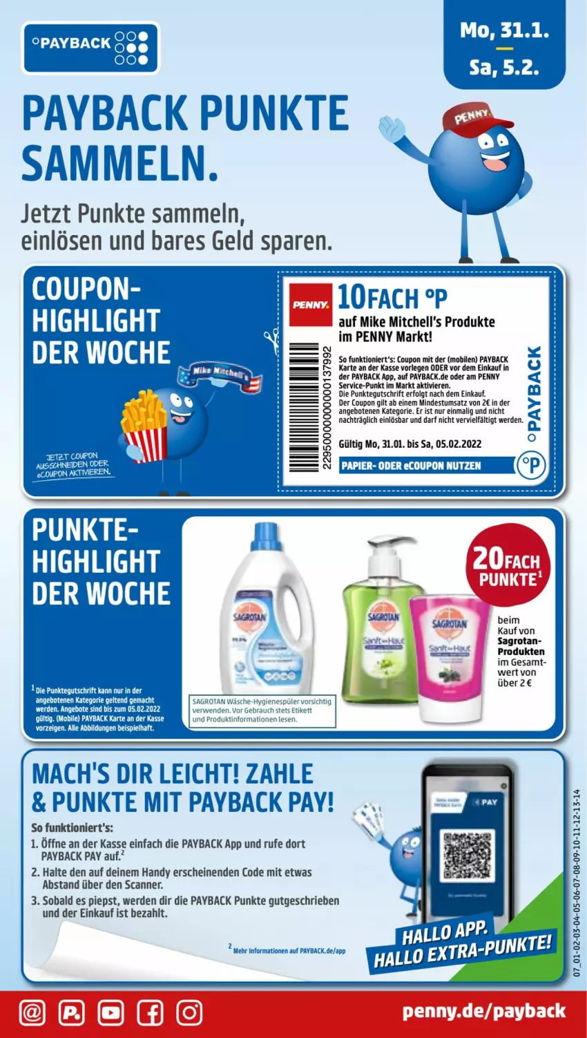 Aktueller Prospekt Penny - Prospekte - von 31.01 bis 05.02.2022 - strona 7 - produkty: angebot, angebote, coupon, eis, erde, Handy, LG, mac, payback, Rauch, rwe, sagrotan, Scanner, Ti