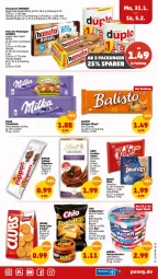 Gazetka promocyjna Penny - Prospekte - Gazetka - ważna od 05.02 do 05.02.2022 - strona 17 - produkty: balisto, beutel, chips, cracker, dip, duplo, eis, ferrero, hanuta, kitkat, korn, kracher, lindt, maoam, milka, milka schokolade, nacho, nacho cheese, nippon, paprika, Puffreis Häppchen, reis, riegel, Salsa, schoko, schokolade, Ti, tortilla, Tortilla Chips, Wild, wild paprika