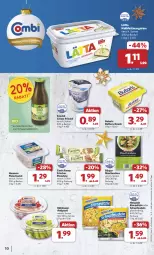 Gazetka promocyjna Combi - Prospekte - Gazetka - ważna od 30.11 do 30.11.2024 - strona 10 - produkty: antipasti, asti, Becher, bio, butter, Butterschmalz, creme, eier, eierspätzle, eis, fleisch, fleischsalat, frischli, halbfettmargarine, henglein, homann, kühlmann, lätta, malz, margarine, maultaschen, milch, nudel, nudeln, pfanne, pfannen, pizza, Pizzateig, reis, salat, Schal, Schale, Schmalz, tante fanny, Tasche, taschen, Ti, ZTE