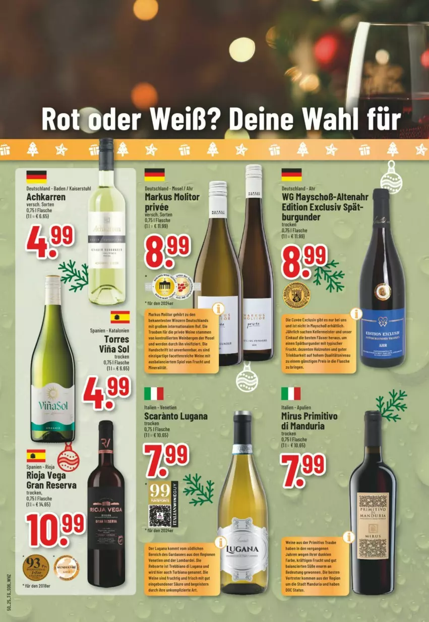Aktueller Prospekt Trinkgut - Prospekte - von 07.12 bis 13.12.2025 - strona 12 - produkty: Bad, burgunder, eis, Elan, ente, erde, flasche, frucht, Holz, hose, Kaiser, Meister, nivea, primitivo, reis, Ria, ring, rioja, spätburgunder, stuhl, Ti, trauben, usb, wein, weine