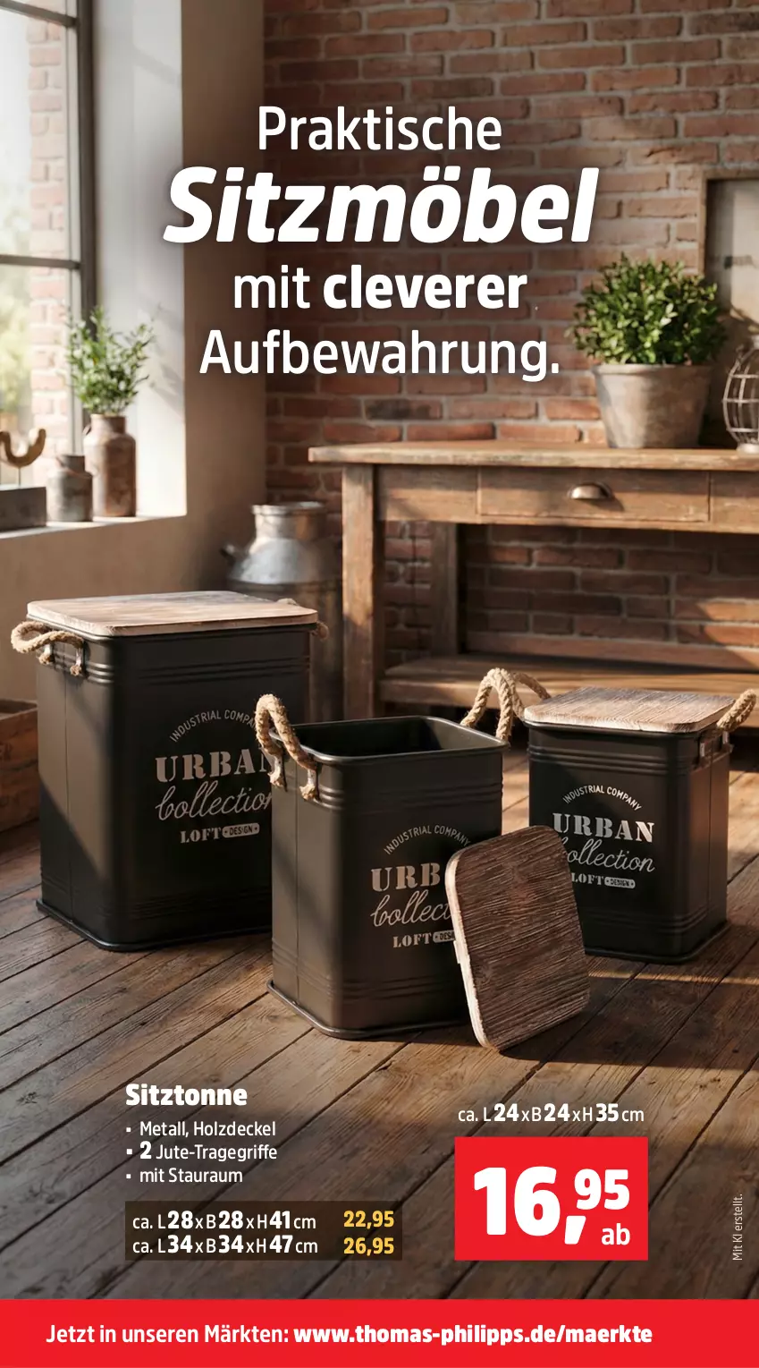 Aktueller Prospekt Thomas Philipps - von 23.03 bis 28.03.2026 - strona 11 - produkty: decke, Deckel, Holz, möbel, Ti, tisch, tragegriff