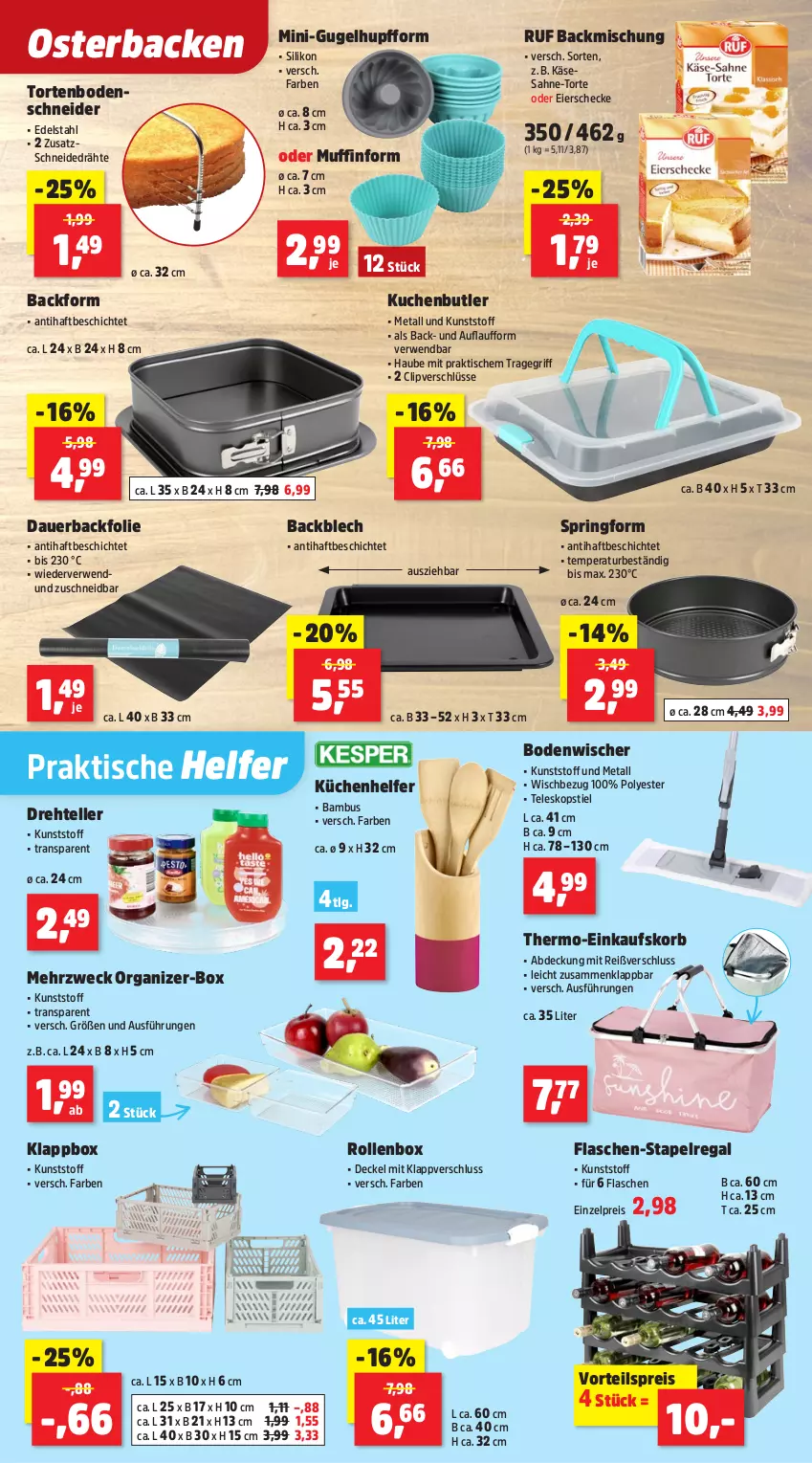 Aktueller Prospekt Thomas Philipps - von 23.03 bis 28.03.2026 - strona 17 - produkty: auer, Backfolie, Backform, backmischung, bambus, bodenwischer, decke, Deckel, edelstahl, eier, einkaufskorb, eis, elle, flasche, Käse, Klappbox, korb, küche, kuchen, Küchen, Küchenhelfer, LG, Muffin, Muffinform, regal, reis, ring, Rollenbox, rwe, sahne, Springform, Teleskop, teleskopstiel, teller, Ti, tisch, torte, tragegriff, vorteilspreis, weck