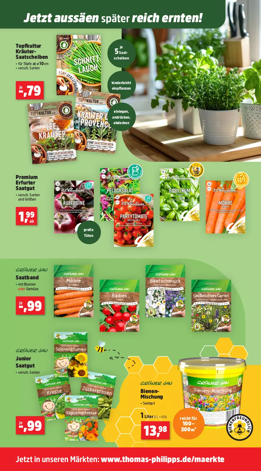 Aktueller Prospekt Thomas Philipps - von 23.03 bis 28.03.2026 - strona 6 - produkty: blume, blumen, decke, Kinder, kräuter, pflanze, pflanzen, topf, Tüte