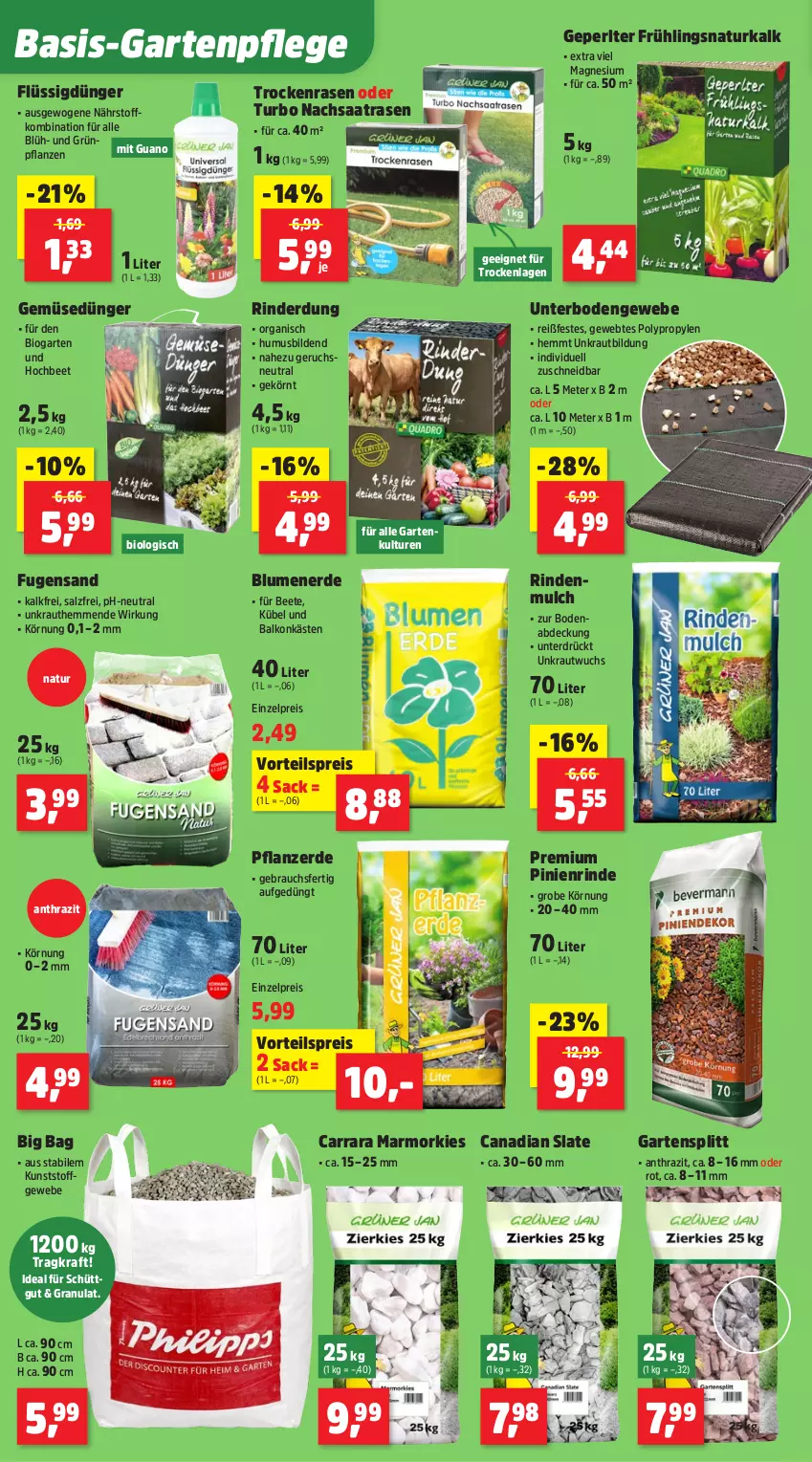 Aktueller Prospekt Thomas Philipps - von 23.03 bis 28.03.2026 - strona 8 - produkty: bio, blume, blumen, blumenerde, dünger, eis, erde, flüssigdünger, Garten, Gemüsedünger, kraft, Kraut, magnesium, natur, pflanze, pflanzen, pflanzerde, rasen, Rauch, reis, rind, rindenmulch, rinder, sac, salz, Ti, usb, vorteilspreis