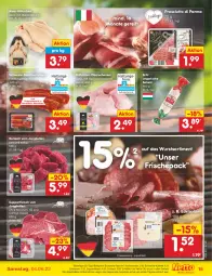 Gazetka promocyjna Netto Marken-Discount - Filial-Angebote - Gazetka - ważna od 04.06 do 04.06.2022 - strona 15 - produkty: angebot, Bau, bauchscheiben, bestpreis, Edelsalami, eis, fleisch, gewürz, gulasch, henkel, jungbullen, kotelett, mais, natur, prosciutto, Prosciutto di Parma, reis, saft, salami, schenkel, schwein, schweine, schweine-bauch, schweine-bauchscheiben, steak, steaks, suppe, suppen, suppenfleisch, Ti, Ungarische Salami, wein, weine, wurst, ZTE