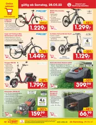 Gazetka promocyjna Netto Marken-Discount - Filial-Angebote - Gazetka - ważna od 04.06 do 04.06.2022 - strona 32 - produkty: akku, Brei, E-Bike, eis, Elektro, Kette, mähroboter, messer, Mountainbike, ndk, rasen, rasenmäher, reis, sattel, Schal, senf, shimano, Ti