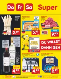 Gazetka promocyjna Netto Marken-Discount - Filial-Angebote - Gazetka - ważna od 04.06 do 04.06.2022 - strona 34 - produkty: Alwa, antipasti, asti, doppio passo, eis, fleisch, gerolsteine, gerolsteiner, grill, grillo, Käse, lachs, mineralwasser, ndk, nuss, passo, primitivo, reis, rind, rosato, rotwein, rouladen, rum, saft, salat, spargel, Sprudel, steiner, Ti, wasser, wein, Weißwein, wiener, wiener würstchen, würstchen