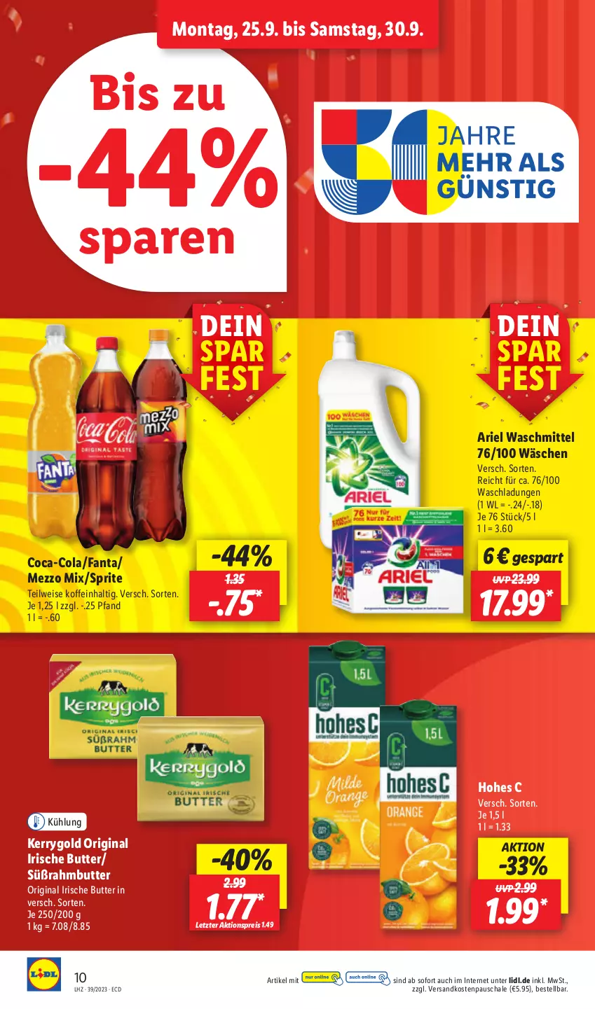 Aktueller Prospekt Lidl - Aktionsprospekt - von 25.09 bis 30.09.2023 - strona 10 - produkty: aktionspreis, butter, eis, fanta, gin, reis, Ti, ZTE