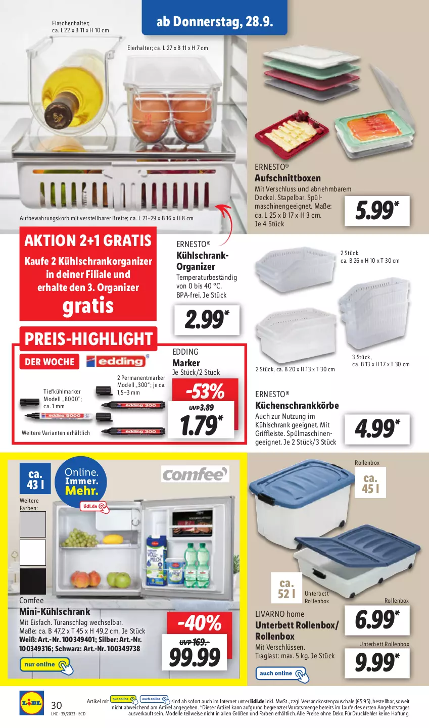 Aktueller Prospekt Lidl - Aktionsprospekt - von 25.09 bis 30.09.2023 - strona 38 - produkty: angebot, aufschnitt, bett, Brei, decke, Deckel, dell, eier, eis, elle, korb, küche, Küchen, kühlschrank, kühlschrank mit, Mode, ndk, reis, Ria, Schal, Schale, Schrank, spülmaschinen, Ti, ZTE