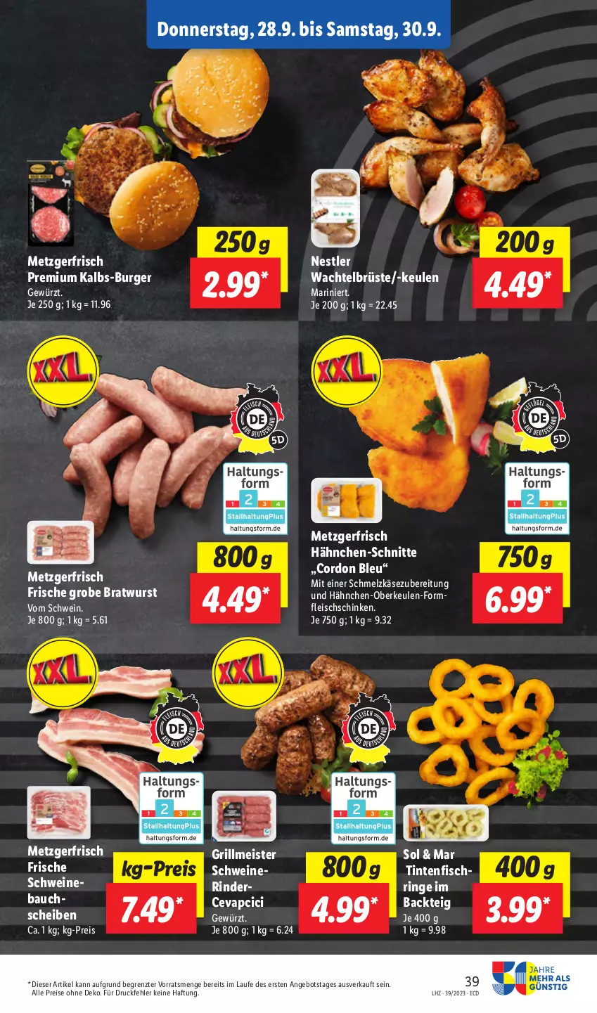 Aktueller Prospekt Lidl - Aktionsprospekt - von 25.09 bis 30.09.2023 - strona 57 - produkty: Bau, bauchscheiben, eis, fisch, grill, Meister, reis, rind, rinder, ring, schinken, schwein, schweine, Schweinebauch, schweinebauchscheiben, wein, weine, wurst