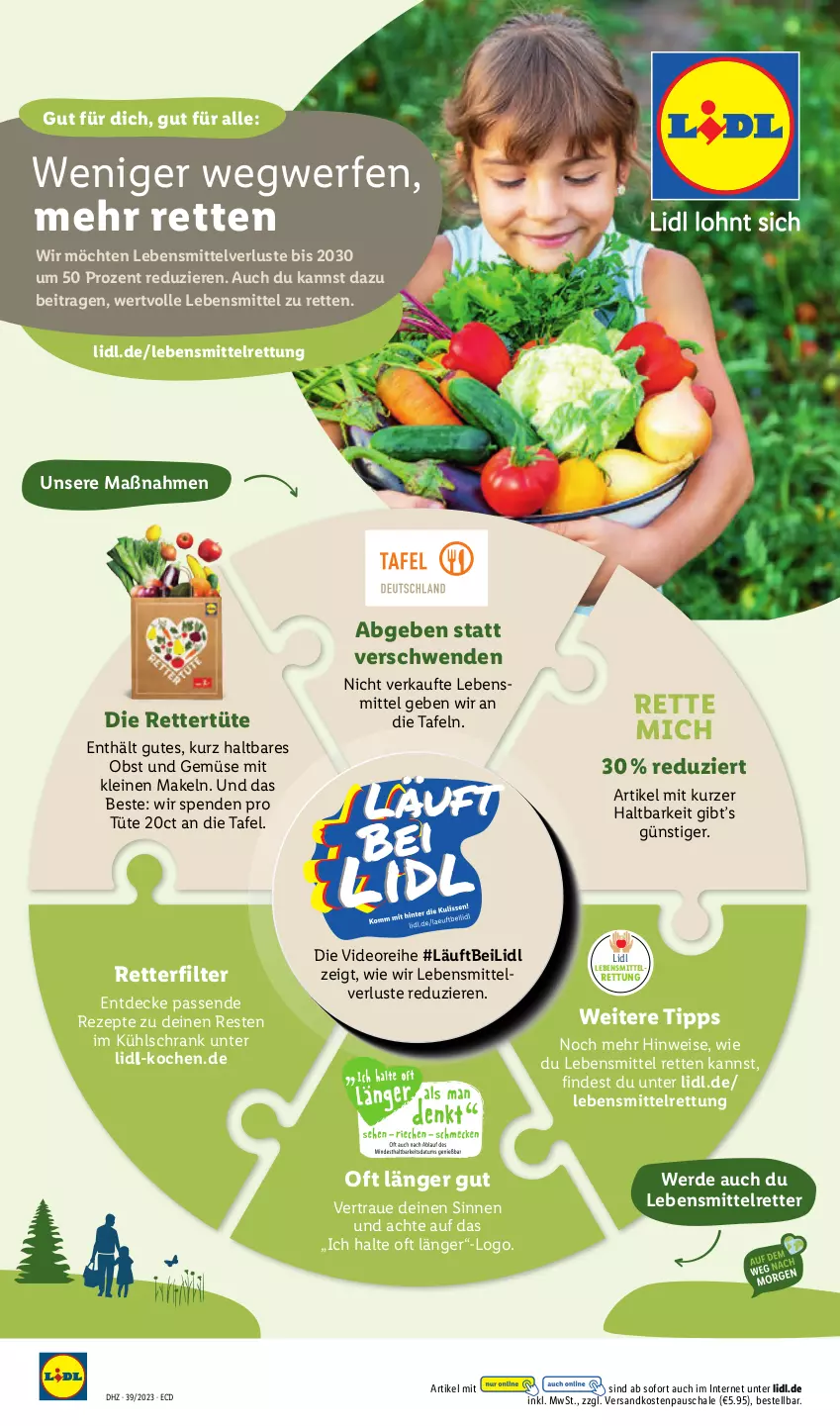 Aktueller Prospekt Lidl - Aktionsprospekt - von 25.09 bis 30.09.2023 - strona 66 - produkty: decke, deo, eis, erde, kühlschrank, lebensmittel, leine, obst, Obst und Gemüse, rezept, rezepte, Schrank, Ti, Tüte, und gemüse