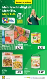 Gazetka promocyjna Lidl - Aktionsprospekt - Gazetka - ważna od 30.09 do 30.09.2023 - strona 14 - produkty: auer, bio, kokos, kokosnuss, lachs, mais, ndk, nudel, nudeln, nuss, Räucherlachs, Schal, Schale, Ti, vita