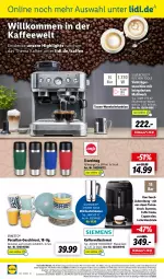 Gazetka promocyjna Lidl - Aktionsprospekt - Gazetka - ważna od 30.09 do 30.09.2023 - strona 42 - produkty: ACC, angebot, angebote, auto, caffe, Cap, cappuccino, chia, cin, deo, eis, elle, espresso, Germ, geschirr, kaffee, kaffeevollautomat, latte, latte macchiato, LG, mac, macchiato, milch, milchaufschäumer, ndk, reis, rel, Ria, Schal, Schale, tasse, Ti, uhr, wasser, wassertank, weck