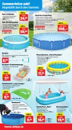Gazetka promocyjna Thomas Philipps - Gazetka - ważna od 28.06 do 28.06.2025 - strona 2 - produkty: Abba, Bau, eis, elle, family pool, Garten, getränk, getränke, getränkehalter, Kescher, LG, pavillon, planschbecken, pool, Ria, ring, rückenlehne, schlauch, Schwimmsitz, steel pro, tee, Teleskop, teleskopstiel, Ti, wasser, Wasserschlauch