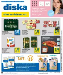 Gazetka promocyjna Diska - Prospekte - Gazetka - ważna od 01.07 do 01.07.2023 - strona 1 - produkty: aktionspreis, angebot, angebote, bier, deka, eis, ferrero, jacobs, jacobs krönung, kaffee, Käse, Kinder, kinder riegel, marinade, Nackensteak, nackensteaks, nuss, pfirsich, pfirsiche, plattpfirsiche, reis, riegel, schwein, schweine, steak, steaks, Ti, Tüte, wein, weine, ZTE