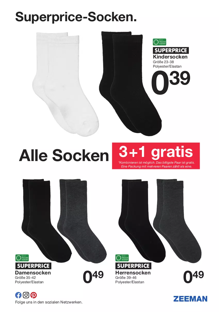 Aktueller Prospekt Zeeman - Prospekte - von 13.01 bis 19.01.2024 - strona 15 - produkty: Herrensocken, Kinder, LG, socken, Ti