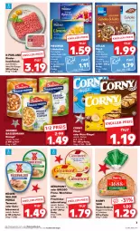 Gazetka promocyjna Kaufland - Prospekt - Gazetka - ważna od 13.12 do 13.12.2023 - strona 3 - produkty: angebot, angebote, apfel, Becher, beutel, braten, bresso, brot, burger, corny, eintopf, eis, elle, fleisch, frischkäse, géramont, gutsleberwurst, hackfleisch, hafer, haferflocken, Käse, kölln, korn, Ländertee, leberwurst, limo, müsli, nuss, Ofen, purland, reis, riegel, rind, rinder, rinderhackfleisch, rügenwalder, rügenwalder mühle, steinofen, tee, teewurst, Ti, topf, weichkäse, wurst