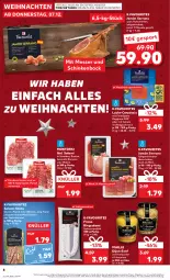 Gazetka promocyjna Kaufland - Prospekt - Gazetka - ważna od 13.12 do 13.12.2023 - strona 8 - produkty: ACC, angebot, Carpaccio, Cien, dijon-senf, eis, fleisch, honig, jamón serrano, lachs, LG, mac, maille, messer, Mini-Salami, montorsi, nuss, parmigiano, parmigiano reggiano, reggiano, ring, rohschinken, rwe, salami, schinken, schnitten, senf, serrano, spitzenqualität, Ti, Trüffel, walnuss, weihnachten, ZTE