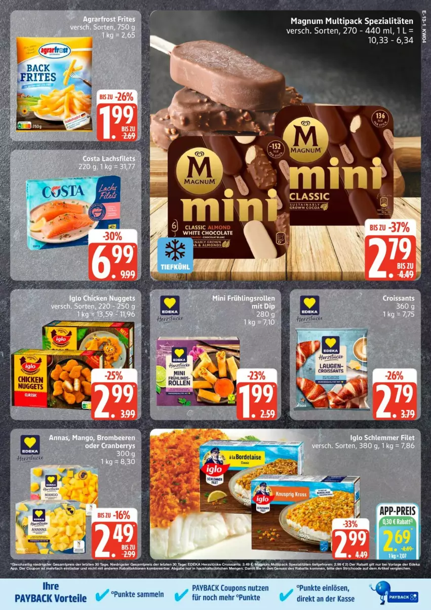 Aktueller Prospekt Edeka - Prospekte - von 19.01 bis 24.01.2026 - strona 17 - produkty: coupon, coupons, Croissant, croissants, deka, eis, HP, magnum, payback, reis, Spezi, Ti
