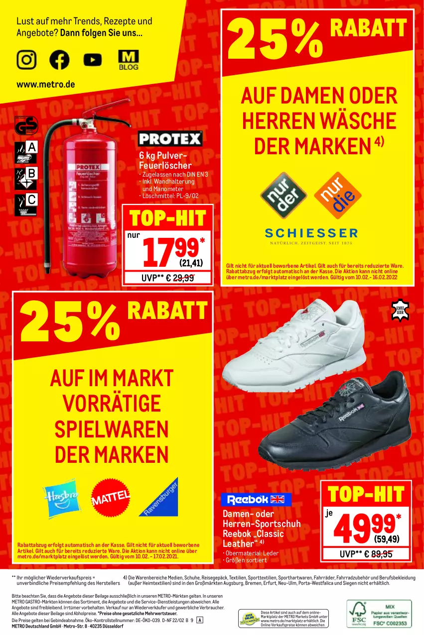 Aktueller Prospekt Metro - NonFood - von 10.02 bis 16.02.2022 - strona 12 - produkty: abholpreise, angebot, angebote, auto, eis, elle, erde, Fahrrad, heimtextilien, ilag, kleid, Kleidung, LG, Metro, metro gastro, Rauch, Reebok, reis, rezept, rezepte, Ria, rwe, schuhe, spielwaren, Sport, teller, Ti, tisch, wandhalterung