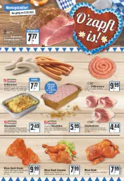 Gazetka promocyjna Edeka - Angebote der Woche - Gazetka - ważna od 17.09 do 17.09.2022 - strona 9 - produkty: axe, bratwurst, eintopf, eis, fleisch, fleischkäse, Frische Hähnchen, gewürz, grill, grillbratwurst, Hähnchen-Oberkeulen, hähnchenschenkel, Haxe, Hendl, henkel, im zarten saitling, Käse, mit röstzwiebeln, natur, röstzwiebeln, Schal, Schale, schenkel, schinken, steak, steaks, topf, wiener, wurst, würstchen, zwiebel, zwiebeln