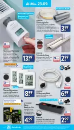 Gazetka promocyjna Aldi Nord - Von Montag - Gazetka - ważna od 28.09 do 28.09.2024 - strona 16 - produkty: adapter, akku, aldi, ambia, batterie, batterien, dell, eis, elle, fenster, Fenster und Türen, gin, Grom, Hygrometer, Kinder, Leuchte, Mode, ndk, reis, Ria, ring, Schal, Schale, steckdose, Steckdosenleiste, thermostat, Ti, ZTE