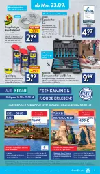 Gazetka promocyjna Aldi Nord - Von Montag - Gazetka - ważna od 28.09 do 28.09.2024 - strona 17 - produkty: aldi, aufbewahrungskoffer, Bau, Beba, buch, eis, ente, fanta, ferrex, Germ, gin, Holz, Kamin, kappa, kleber, koffer, kraft, LG, Nike, Rauch, reis, rwe, Schal, schrauben, Schraubendreher, Spezi, Ti, weck, ZTE