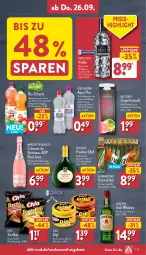 Gazetka promocyjna Aldi Nord - Von Montag - Gazetka - ważna od 28.09 do 28.09.2024 - strona 31 - produkty: ACC, aldi, angebot, angebote, aqua, beutel, bio, brut, dip, direktsaft, eis, elle, flasche, fleisch, frucht, fruchtfleisch, grapefruit, irish whiskey, jameson, kräuter, kräuterlikör, kuemmerling, likör, merl, mit frucht, natur, Quellbrunn, reis, saft, schorle, teller, Three Sixty, Ti, tortilla, tortillas, trolli, vodka, wein, Weißwein, whiskey, zucker