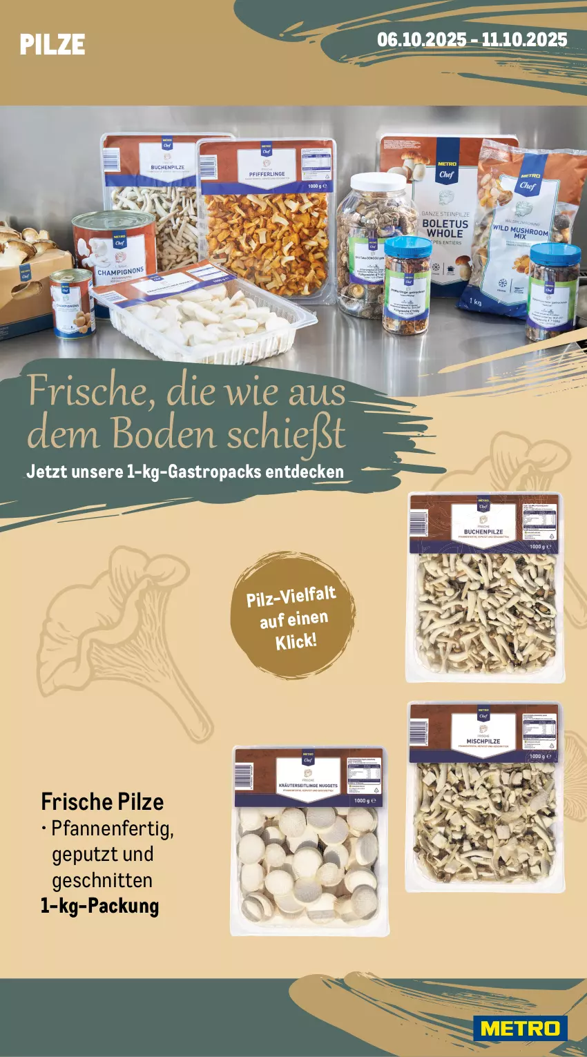 Aktueller Prospekt Metro - Wochen-Angebote Gastro - von 06.10 bis 11.10.2025 - strona 9 - produkty: datteltomaten, decke, eis, kartoffel, kartoffeln, kräuter, obst, pfanne, pfannen, pilze, reis, rum, sac, salat, schnitten, speisekartoffeln, Steinpilze, Ti, tiefpreis, tomate, tomaten, Wild