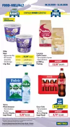 Gazetka promocyjna Metro - Wochen-Angebote Gastro - Gazetka - ważna od 11.10 do 11.10.2025 - strona 14 - produkty: alpenmilch, Alwa, angebot, bohne, bohnen, bourbon, bourbon whiskey, brut, caffè crema, champagne, coca-cola, cola, coupon, dry gin, eis, flasche, früchte, früchten, getränk, getränke, gin, gordon, Gordon’s, jim beam, lavazza, london dry, london dry gin, milch, milka, mineralwasser, Palette, reis, Ria, Schal, Schale, schoko, Ti, volvic, wasser, whiskey, zitrone