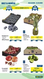 Gazetka promocyjna Metro - Wochen-Angebote Gastro - Gazetka - ważna od 11.10 do 11.10.2025 - strona 7 - produkty: ananas, beere, beeren, beutel, Dorade, dorade royal, eis, filet, fisch, garnelen, grana, Granatäpfel, heidelbeere, heidelbeeren, lachs, limette, limetten, Metro, Mett, metten, obst, Rana, Räucherlachs, reis, Ti, tiefpreis, wolfsbarsch
