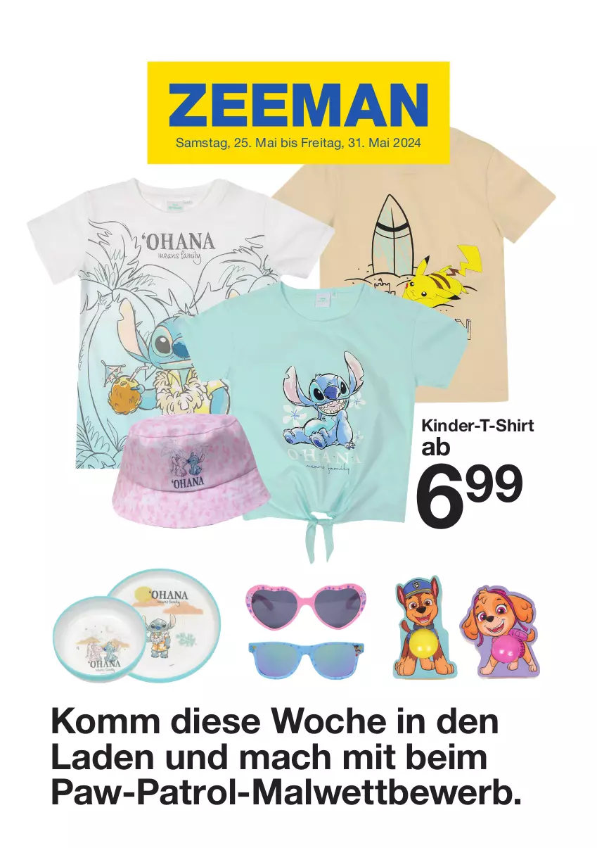 Aktueller Prospekt Zeeman - Prospekte - von 25.05 bis 31.05.2024 - strona 1 - produkty: Kinder, Kinder-T-Shirt, mac, shirt, T-Shirt