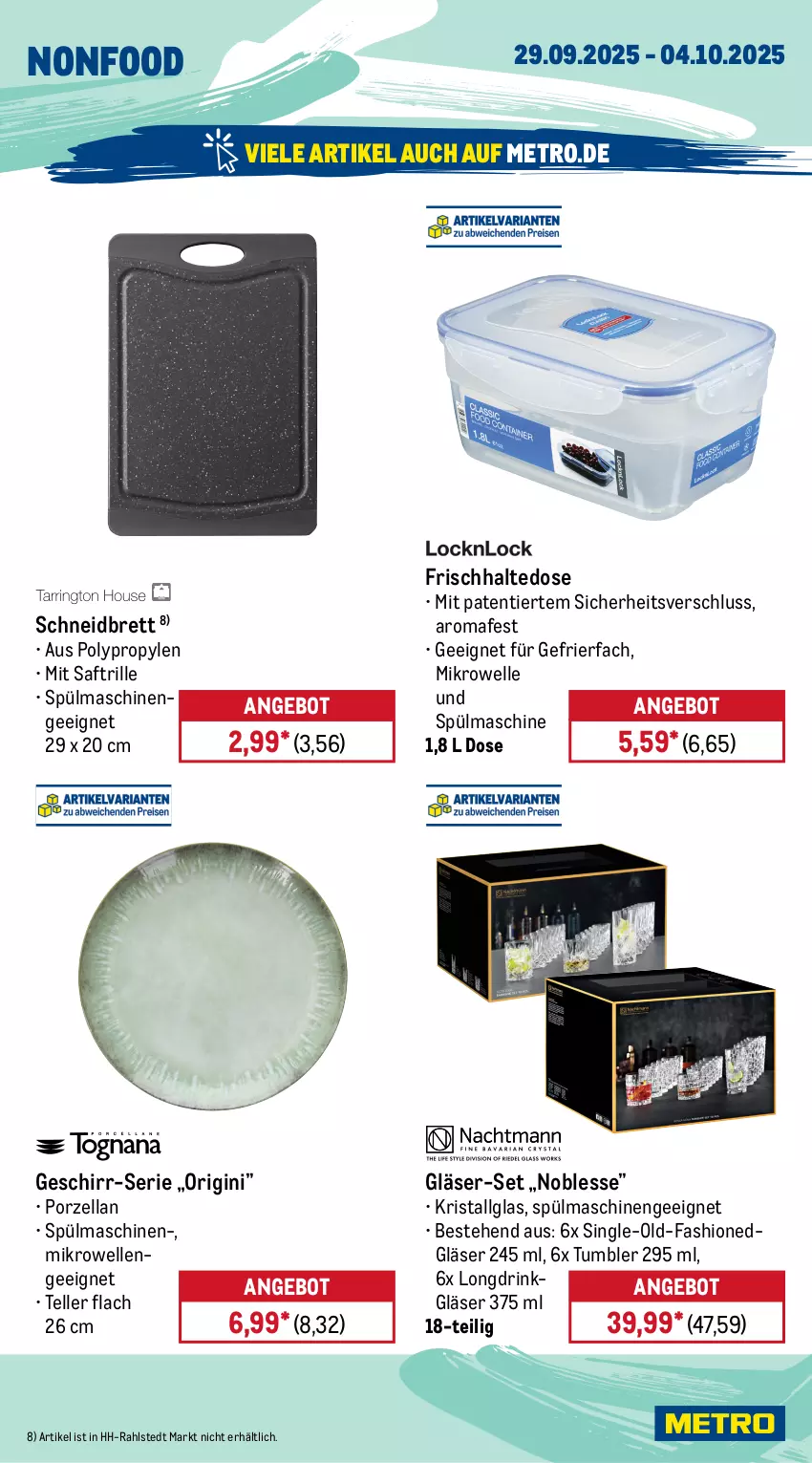 Aktueller Prospekt Metro - Wochen-Angebote - von 29.09 bis 04.10.2025 - strona 21 - produkty: angebot, auto, drink, eis, elle, geback, gefrierfach, geschirr, gin, Gläser, LG, Metro, mikrowelle, Ofen, pfanne, pfannen, pizza, Pizzaofen, reis, Ria, saft, spülmaschinen, steinofen, teller, Ti, timer, Waffeleisen, Yo