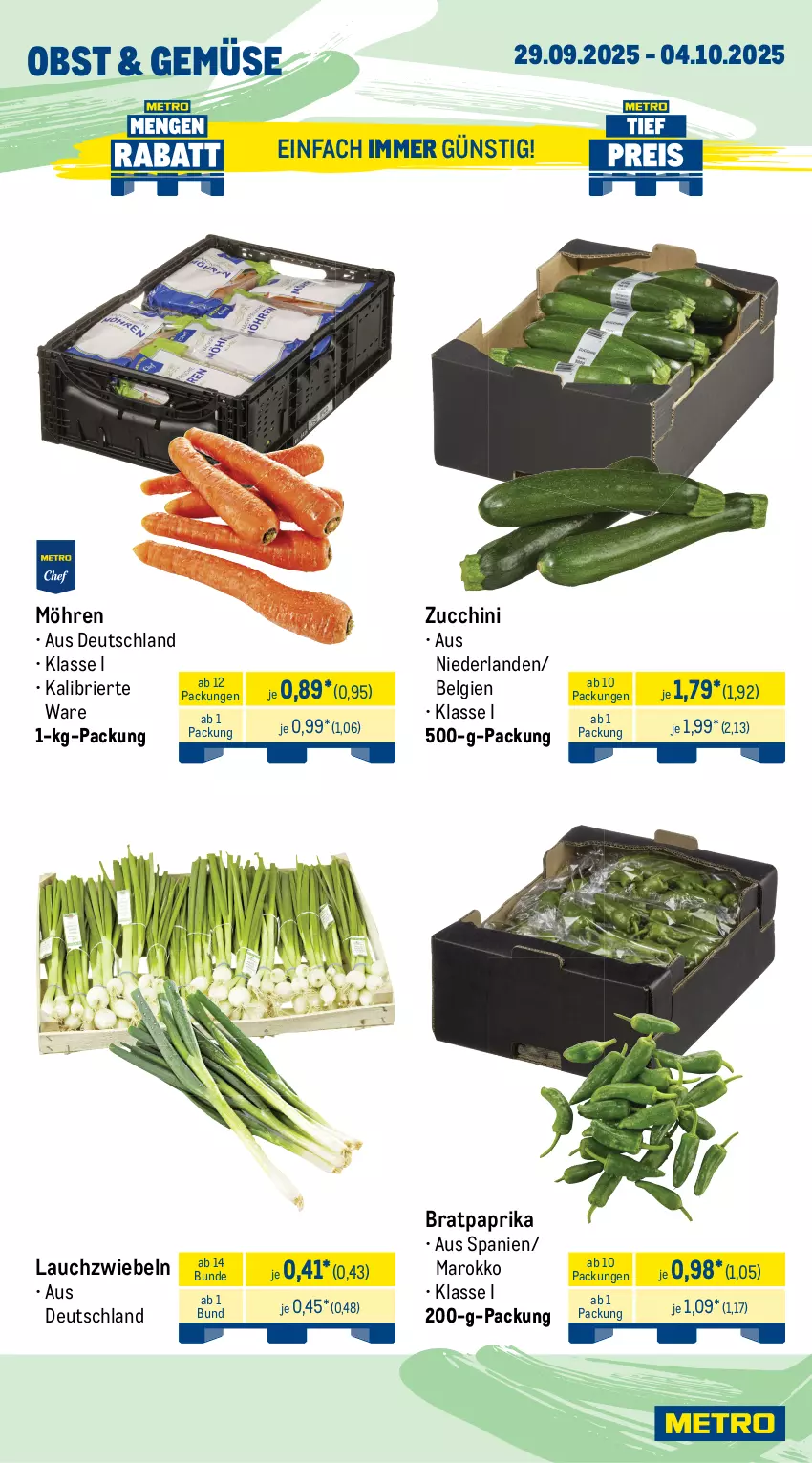 Aktueller Prospekt Metro - Wochen-Angebote - von 29.09 bis 04.10.2025 - strona 8 - produkty: angebot, auer, Bau, Bauer, Becher, brie, butter, camembert, frucht, fruchtjoghurt, joghur, joghurt, Käse, käsescheiben, Lauchzwiebel, lauchzwiebeln, Le Rustique, LG, mac, meggle, milch, milram, möhren, obst, paprika, schnittkäse, schnittkäsescheiben, Streichzart, Ti, zucchini, zwiebel, zwiebeln