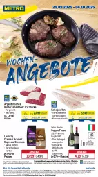 Gazetka promocyjna Metro - Wochen-Angebote - Gazetka - ważna od 04.10 do 04.10.2025 - strona 1 - produkty: abholpreise, angebot, angebote, beef, bohne, doppio passo, eis, espresso, filet, flasche, frucht, getränk, getränke, Holz, ilag, kabeljaufilet, lavazza, Metro, metro gastro, Palette, passo, primitivo, Rauch, reis, rind, rinder, roastbeef, rwe, Ti, tiefpreis
