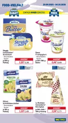 Gazetka promocyjna Metro - Wochen-Angebote - Gazetka - ważna od 04.10 do 04.10.2025 - strona 9 - produkty: angebot, auer, Bau, Bauer, Becher, brie, butter, camembert, frucht, fruchtjoghurt, joghur, joghurt, Käse, käsescheiben, Lauchzwiebel, lauchzwiebeln, Le Rustique, LG, mac, meggle, milch, milram, möhren, obst, paprika, schnittkäse, schnittkäsescheiben, Streichzart, Ti, zucchini, zwiebel, zwiebeln