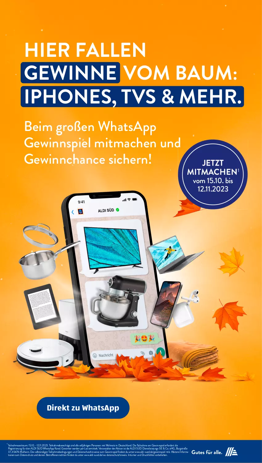 Aktueller Prospekt AldiSud - NÄCHSTE WOCHE - von 30.10 bis 04.11.2023 - strona 54 - produkty: aldi, Bau, eis, erde, gewinnspiel, iphone, mac, Ti