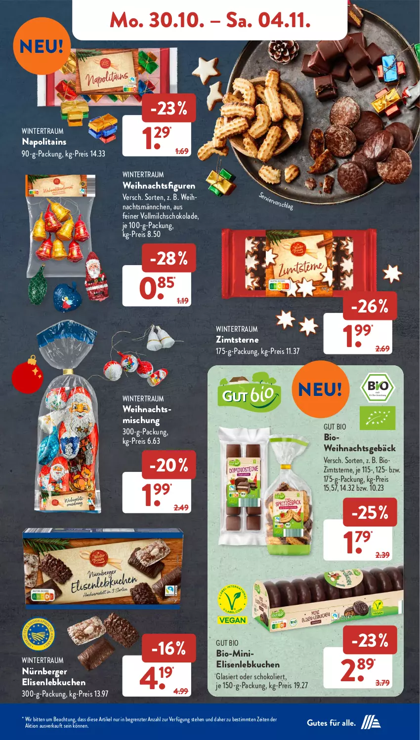 Aktueller Prospekt AldiSud - NÄCHSTE WOCHE - von 30.10 bis 04.11.2023 - strona 9 - produkty: Berger, bio, eis, kuchen, Lebkuchen, milch, nürnberger, reis, schoko, schokolade, Ti, vollmilch, Weihnachtsfigur, ZTE