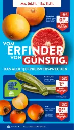 Gazetka promocyjna AldiSud - NÄCHSTE WOCHE - Gazetka - ważna od 11.11 do 11.11.2023 - strona 4 - produkty: aldi, eis, grapefruit, Kaki, kracher, reis, Ti, ZTE, zucchini