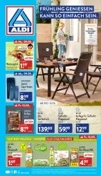 Gazetka promocyjna Aldi Nord - Aldi-Aktuell - Gazetka - ważna od 14.05 do 14.05.2022 - strona 1 - produkty: aldi, beutel, bio, Cap, direktsaft, flasche, Garten, gartentisch, gin, jeans, kaffee, klappsessel, Moreno, saft, sessel, Ti, tisch, up2fashion, ZTE