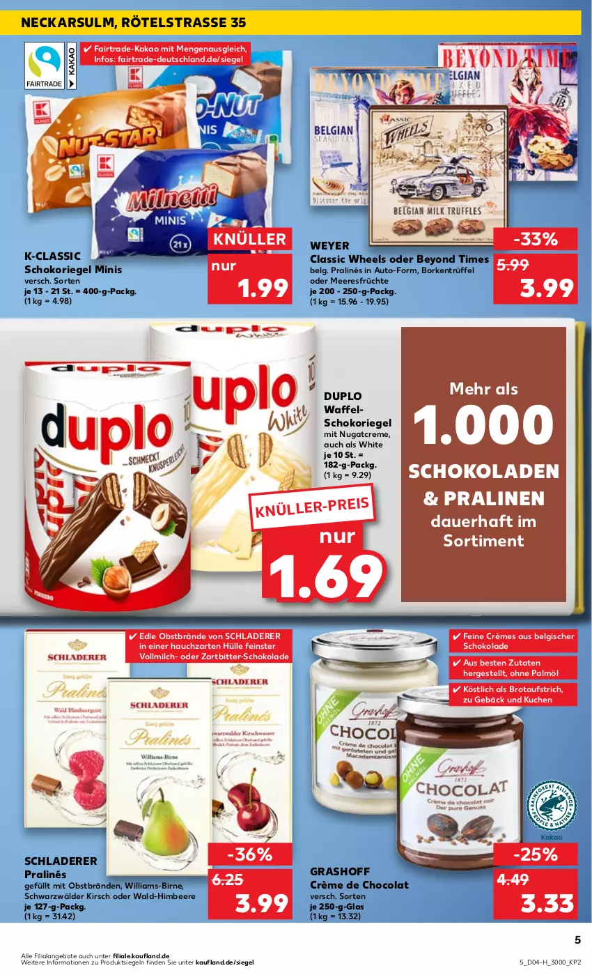 Aktueller Prospekt Kaufland - Extra-Angebote - von 25.01 bis 31.01.2024 - strona 5 - produkty: angebot, angebote, auer, aufstrich, auto, beere, brot, brotaufstrich, cola, creme, duplo, eis, früchte, himbeer, himbeere, kakao, kirsch, kuchen, LG, meeresfrüchte, milch, obst, ohne palmöl, pralinen, riegel, Schladerer, schoko, schokolade, schokoladen, schokoriegel, Ti, Trüffel, vollmilch, Yo